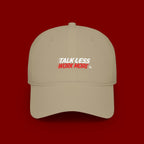Talk Less Work More Red Low-Profile Baseball Cap
