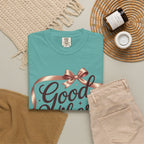 Good Vibes Only T-Shirt — Positive Message Graphic Tee with Ribbon Design