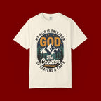 God The Creator T-Shirt — My Help Is Only From God Christian Mountain Faith Tee