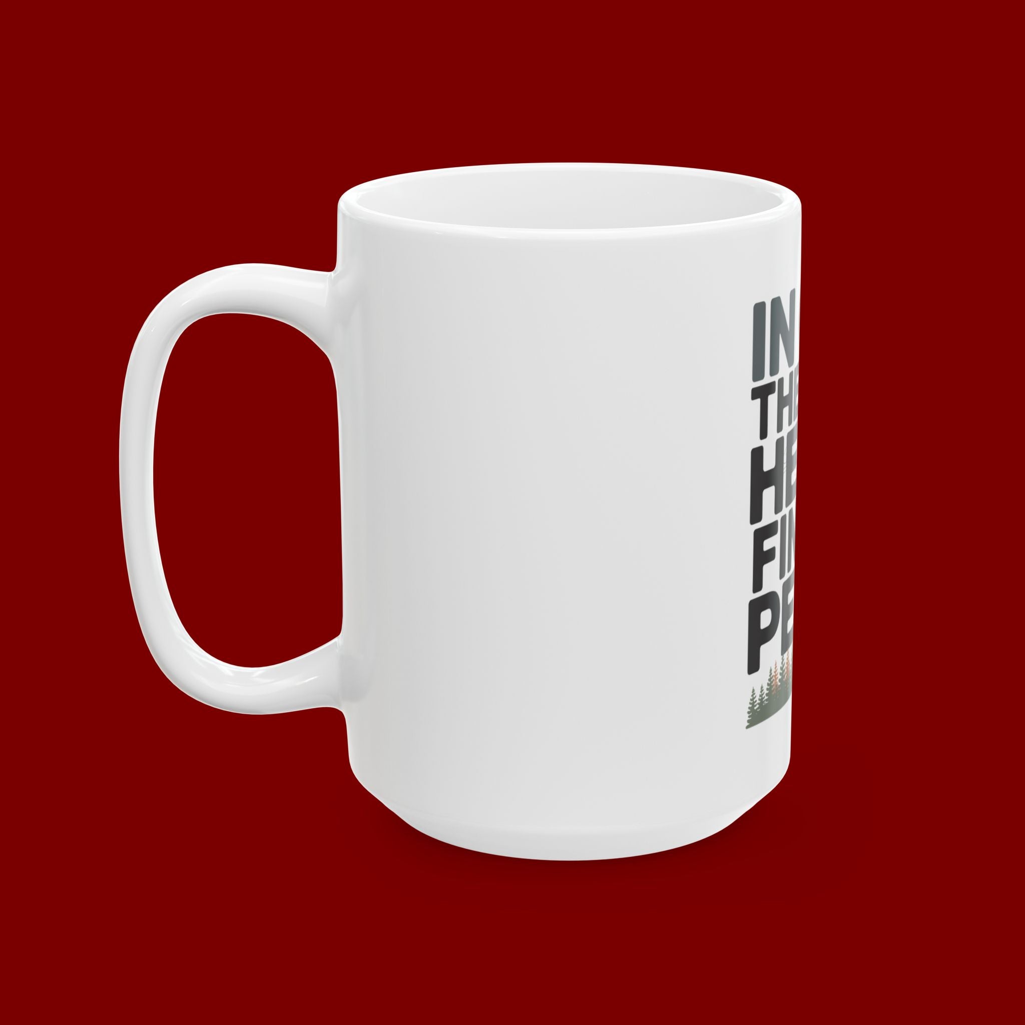 Christian Inspirational Mug - "In God The Heart Finds Peace" Ceramic Coffee Cup (11oz, 15oz)