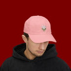 Dad Cap — Minimal Green Plant Drip Embroidered Hat