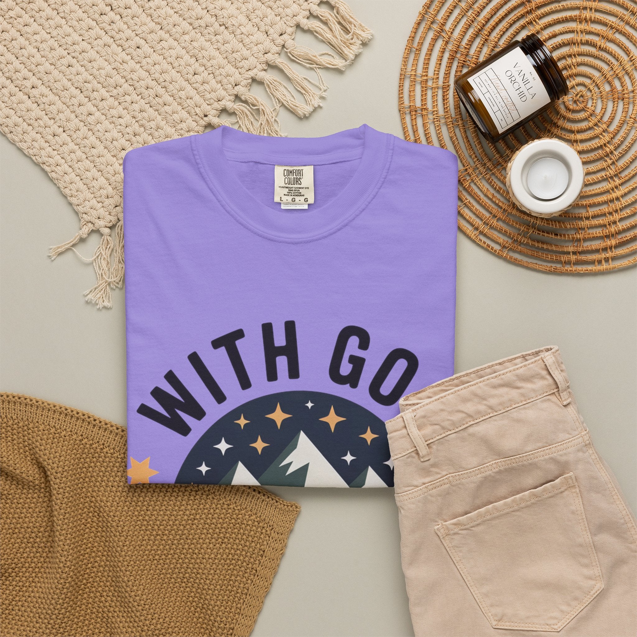 Faith-Based Mountain T-Shirt — "With God All Things Are Possible"