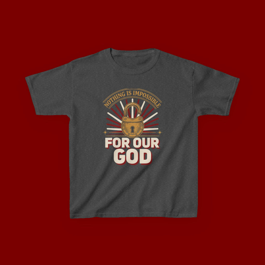 Kids 'For Our God' Christian Faith T‑Shirt — Inspirational Religious Tee
