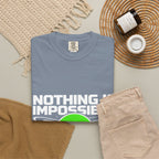 Nothing Is Impossible Christian T-Shirt — 'For Our God' Space Graphic