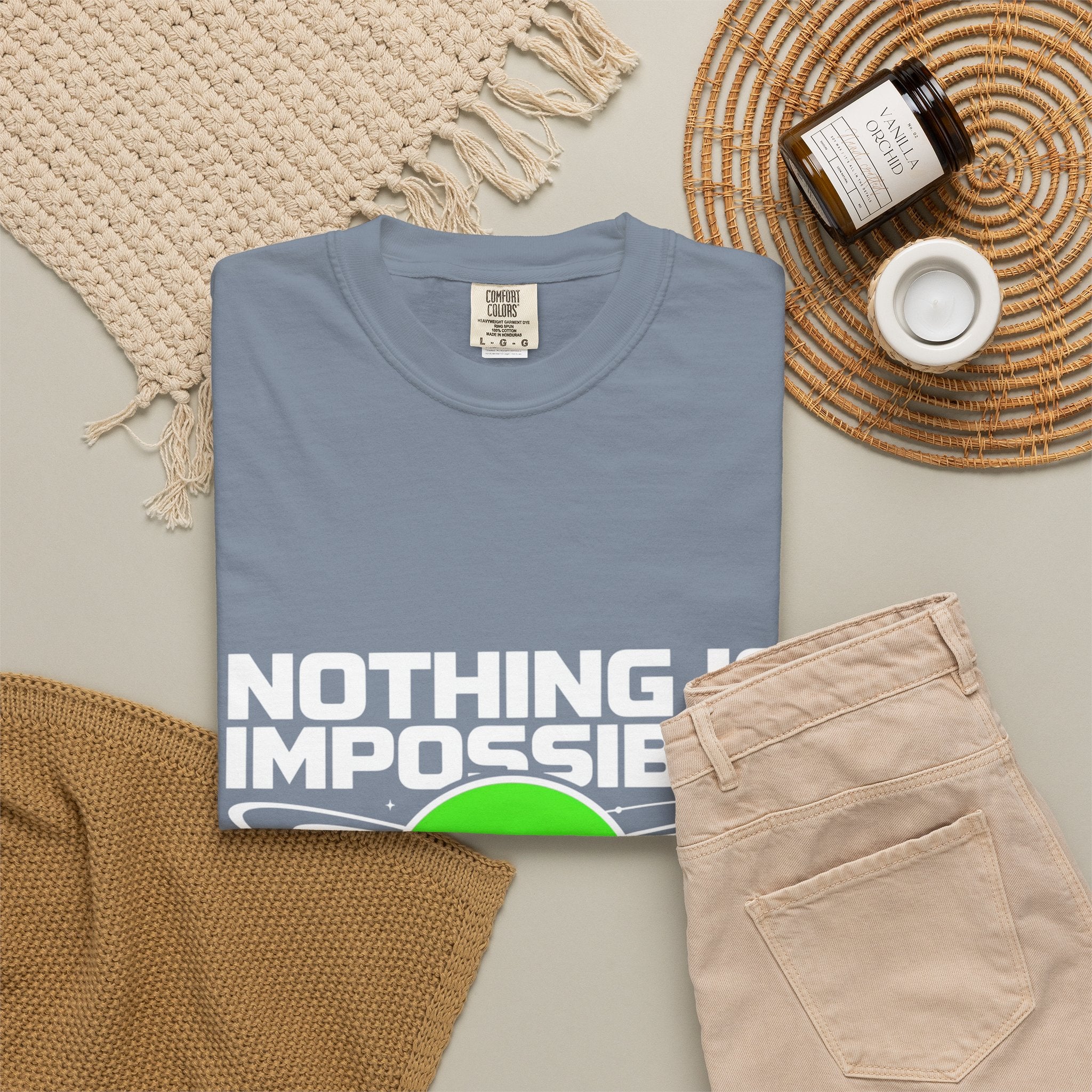 Nothing Is Impossible Christian T-Shirt — 'For Our God' Space Graphic