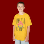 Kids Tee — "Take Time to Pray" Floral Christian Shirt