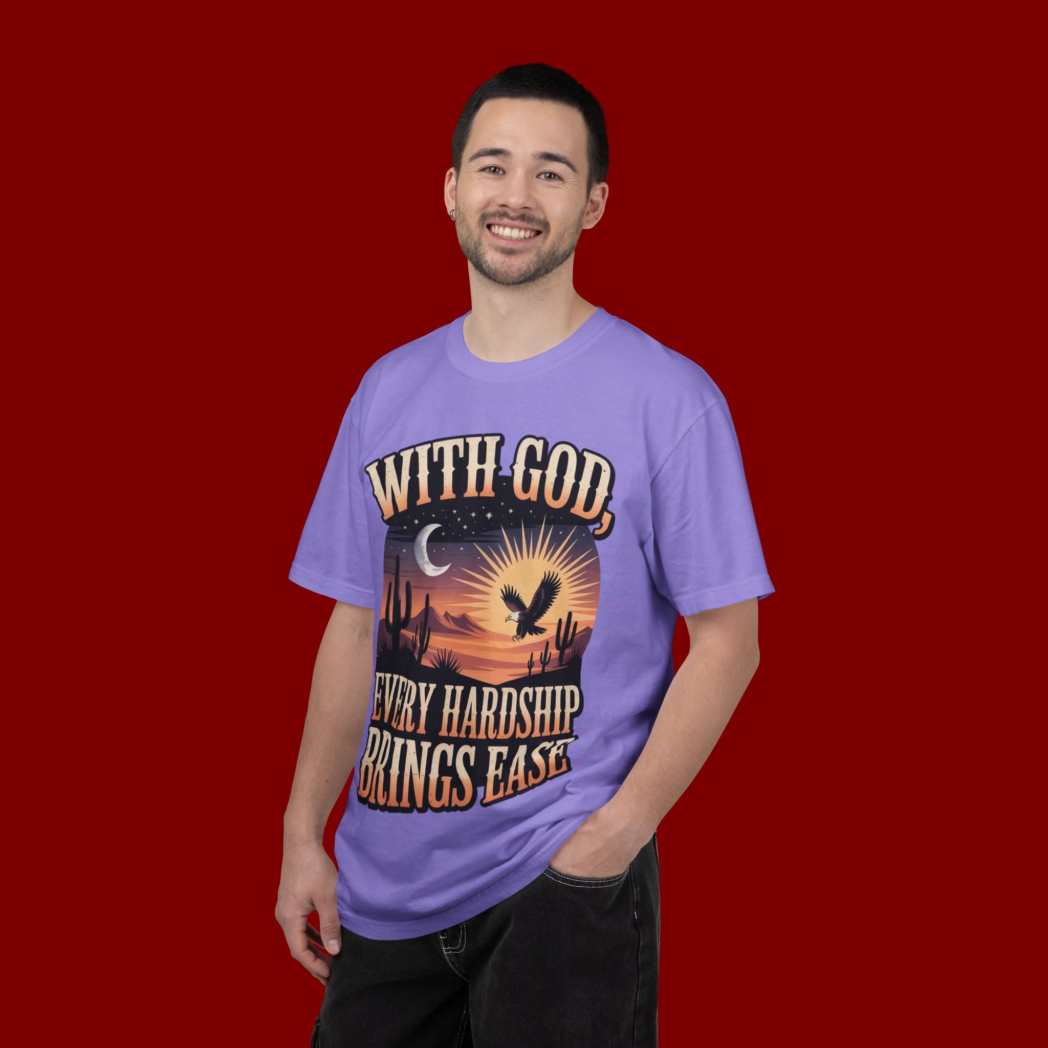 With God Every Hardship Brings Ease T-Shirt