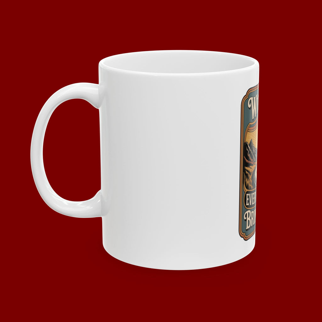 Inspirational Christian Mug - "With God Every Hardship Brings Ease" Scenic Faith Coffee Cup (11oz/15oz)