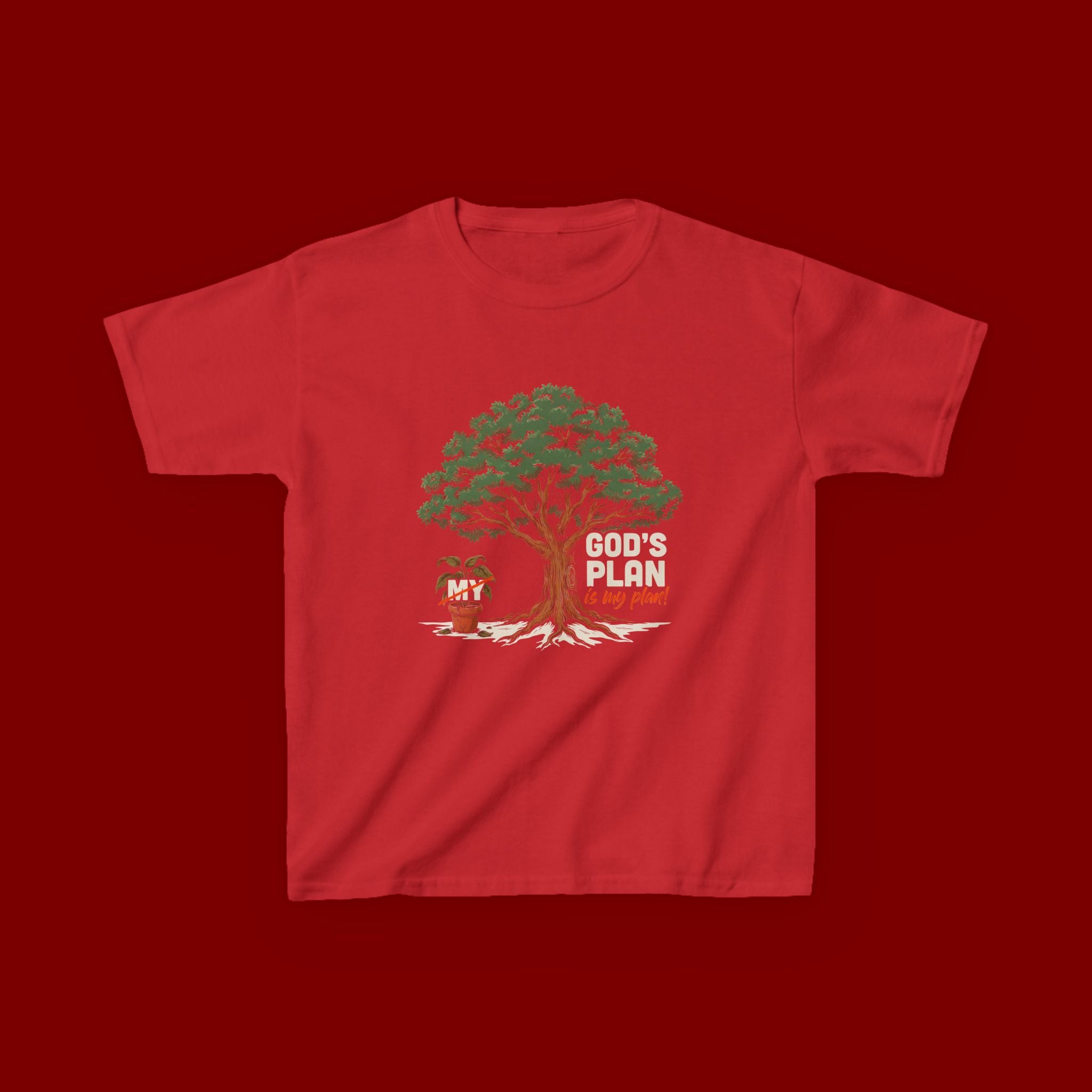 Kids Tee — Cute Tree & Plant Pot Illustration (“Grow Big, Little One”)