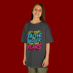 Kids Tee — "Let Your Faith Be Bigger Than Your Fears" Inspirational Graphic