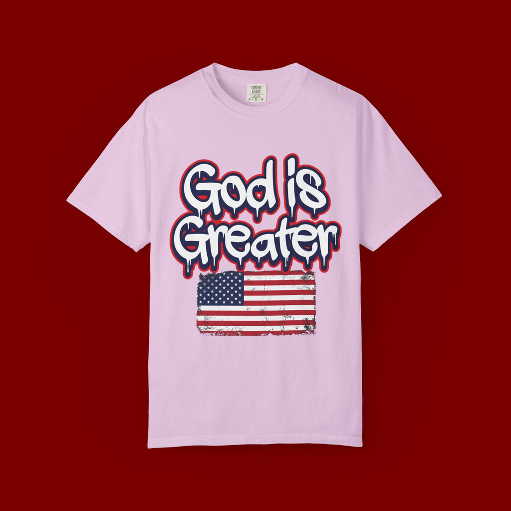 God Is Greater American Flag T-Shirt