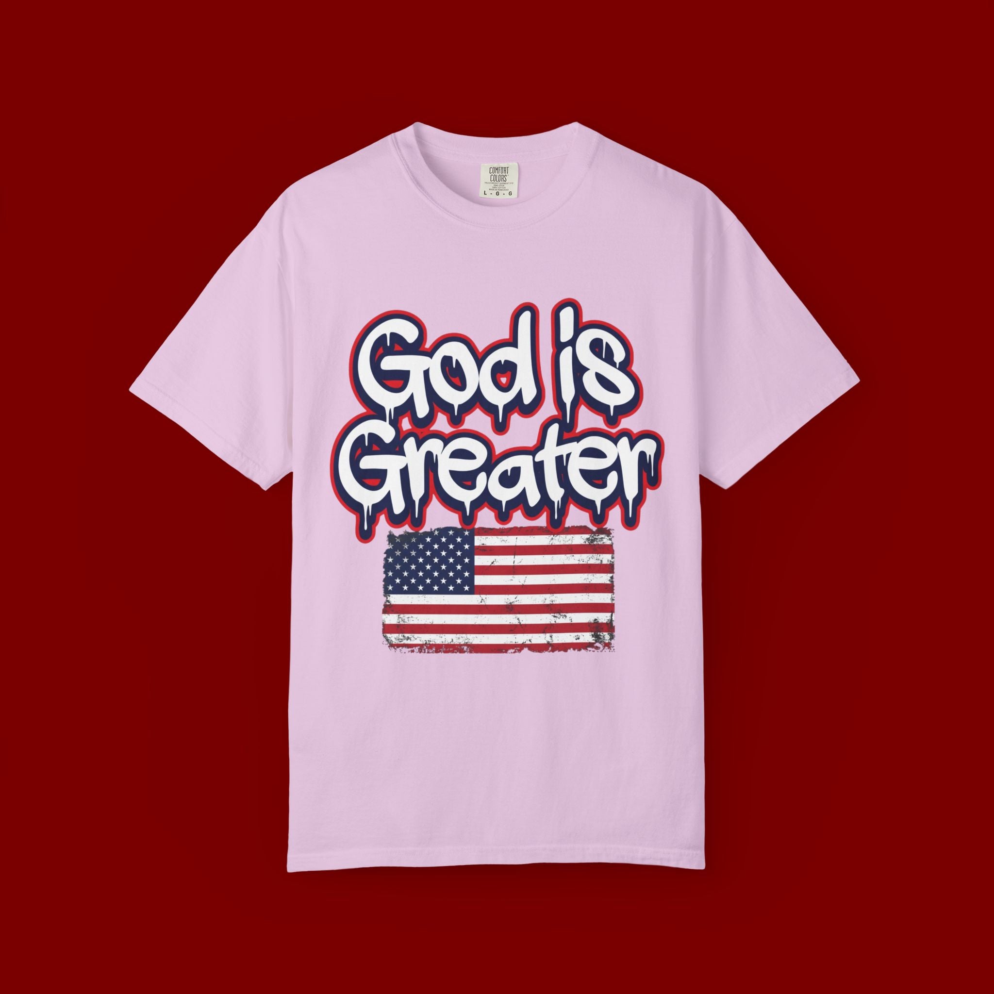God Is Greater American Flag T-Shirt