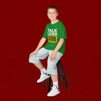 Kids T-Shirt — "Talk Less Work More" Bold Motivational Tee