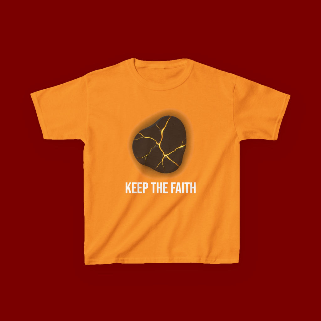 Keep The Faith Kids Tee — Kintsugi Stone Inspirational Children's T-Shirt