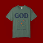 God Above All Things T-Shirt — Faith Graphic Tee with Cosmic Design