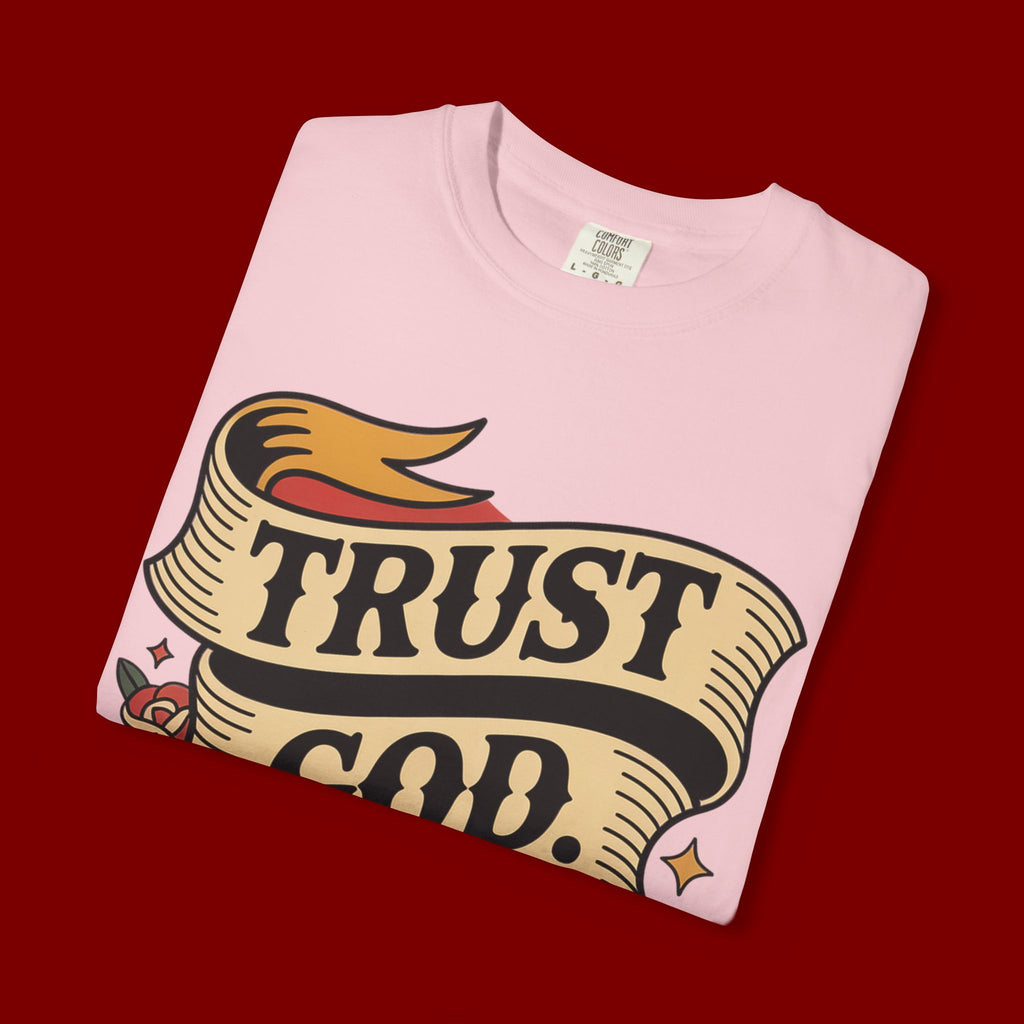 Trust God, Bro T-Shirt — Retro Ribbon Faith Tee