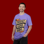 Trust God, Bro T-Shirt — Retro Ribbon Faith Tee