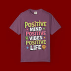 Positive Mind Positive Vibes Positive Life T-Shirt — Retro Smile Graphic Tee