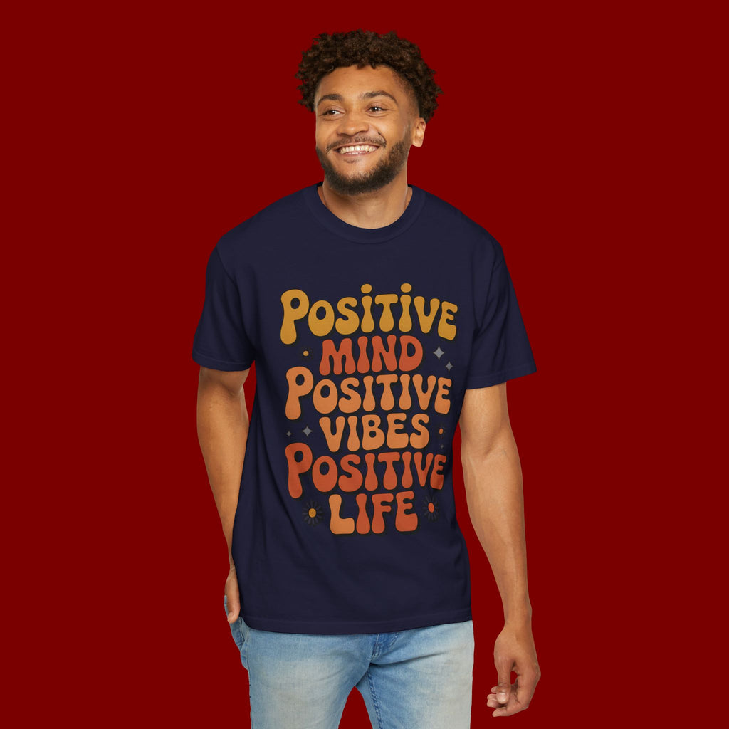 Positive Mind Positive Vibes Positive Life T-Shirt — Retro Daisy Graphic Tee