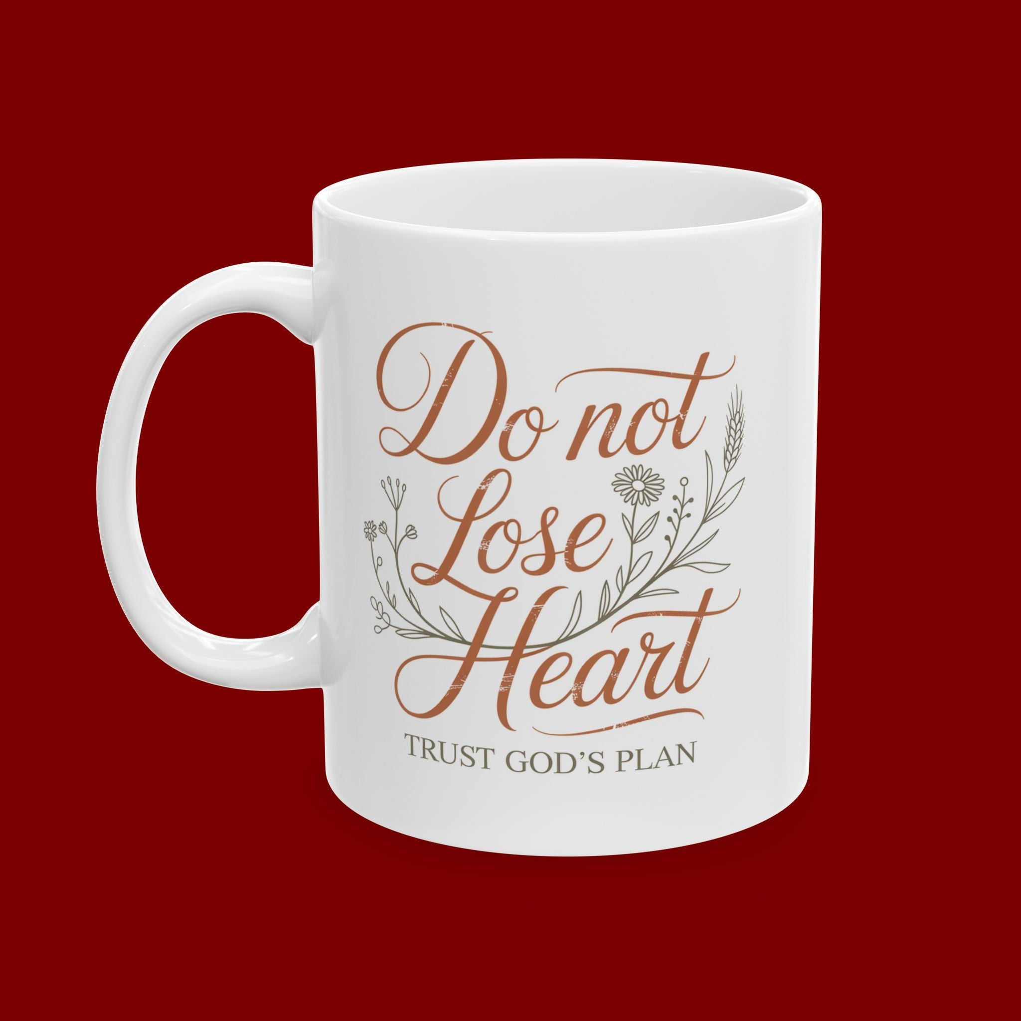 Daughter of the Light Ceramic Mug — Inspirational Floral Quote Coffee Cup (11oz, 15oz)