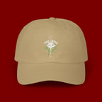 Dad Cap — Minimal Green Plant Drip Embroidered Hat