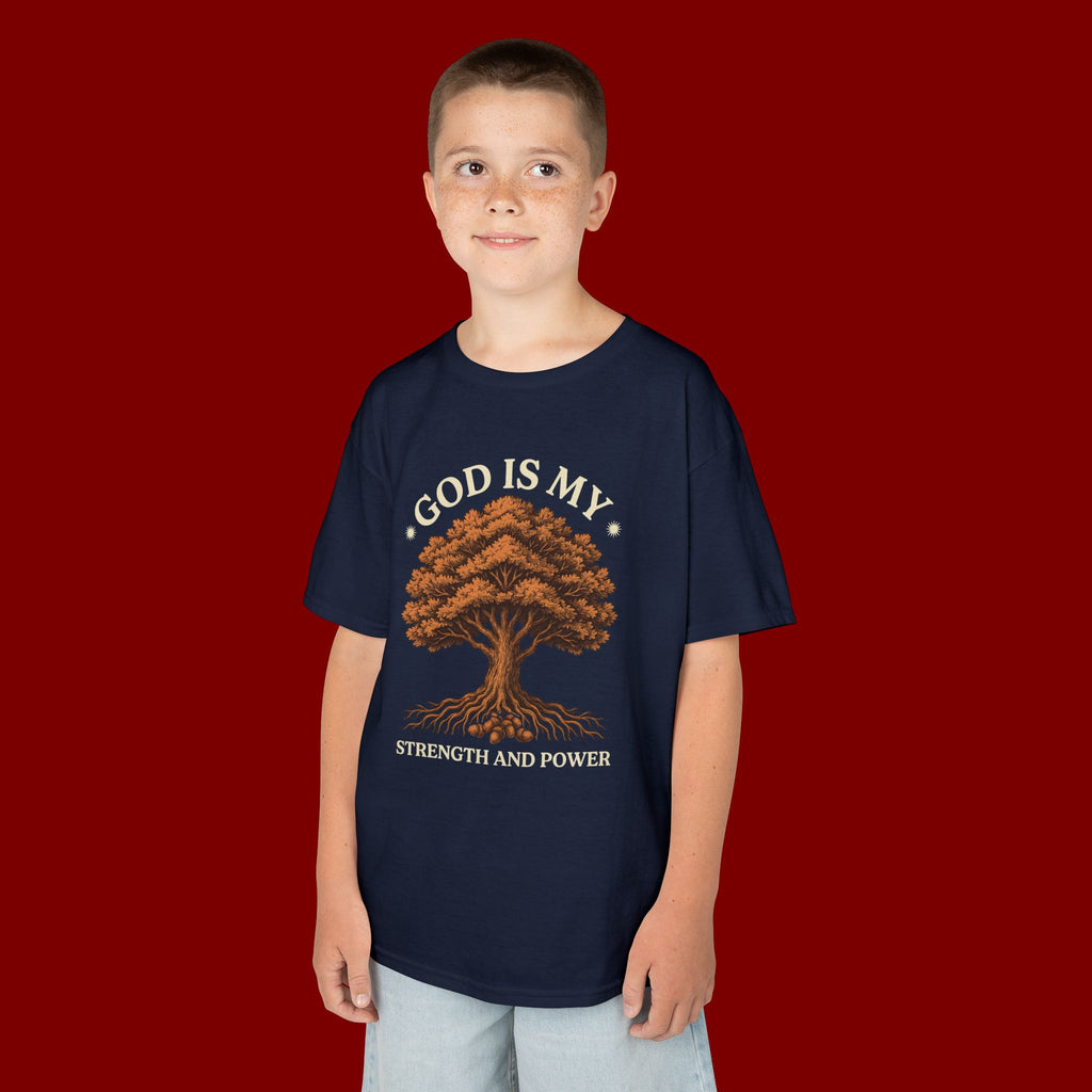 Autumn Oak Tree Kids T‑Shirt — Cozy Fall Nature Tee for Children