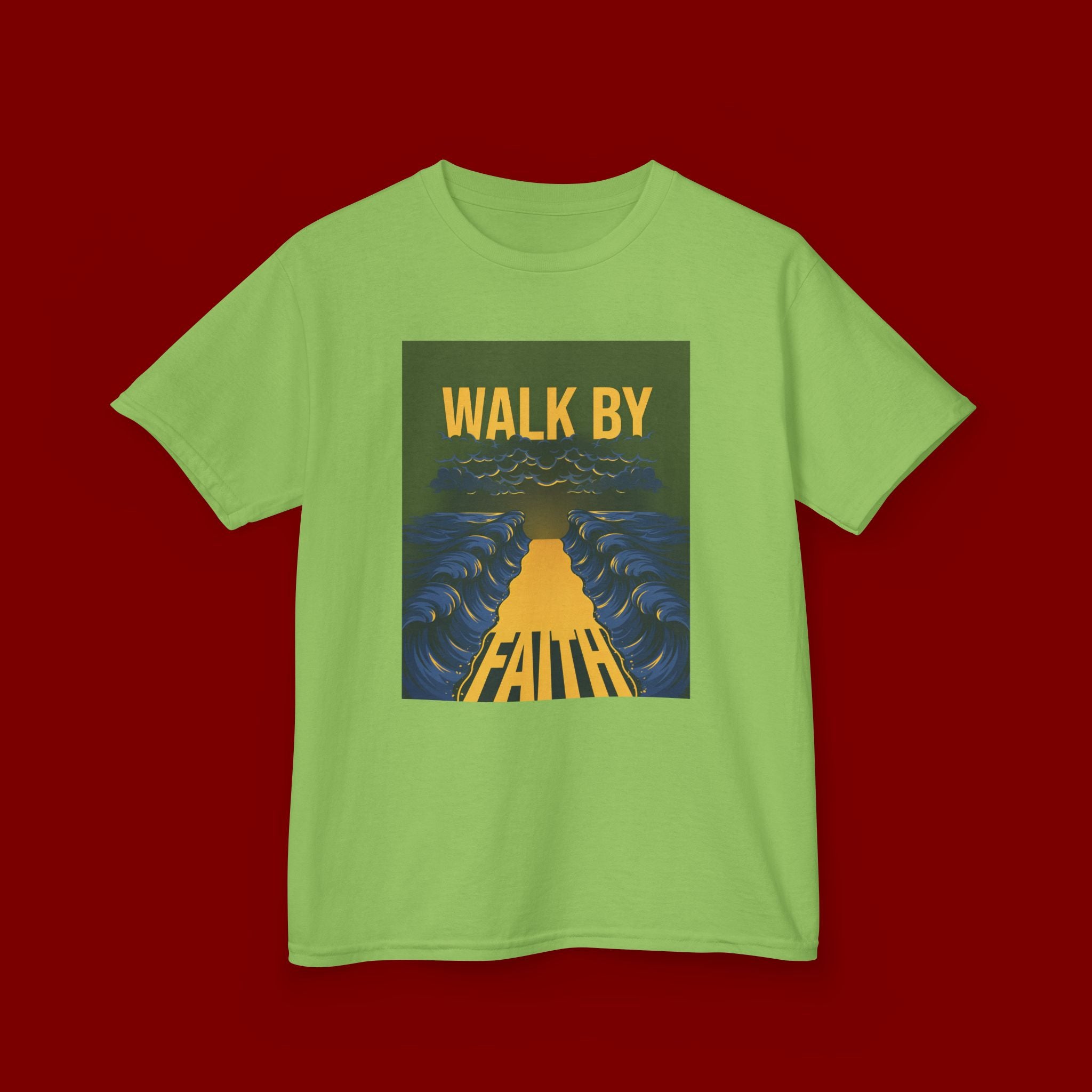 Kids T‑Shirt — "Walk By Faith" Inspirational Graphic Tee for Children