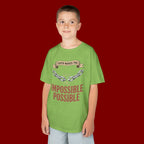 Kids Tee — "Faith Makes the Impossible Possible" Inspirational Graphic
