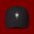 Dad Cap — Minimal Green Plant Drip Embroidered Hat