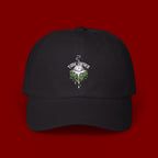 Dad Cap — Minimal Green Plant Drip Embroidered Hat