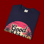 Good Vibes Only T-Shirt — Retro Sunset Palm Tee