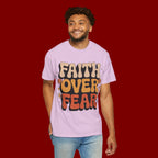 Faith Over Fear T‑Shirt — Retro Floral Inspirational Tee