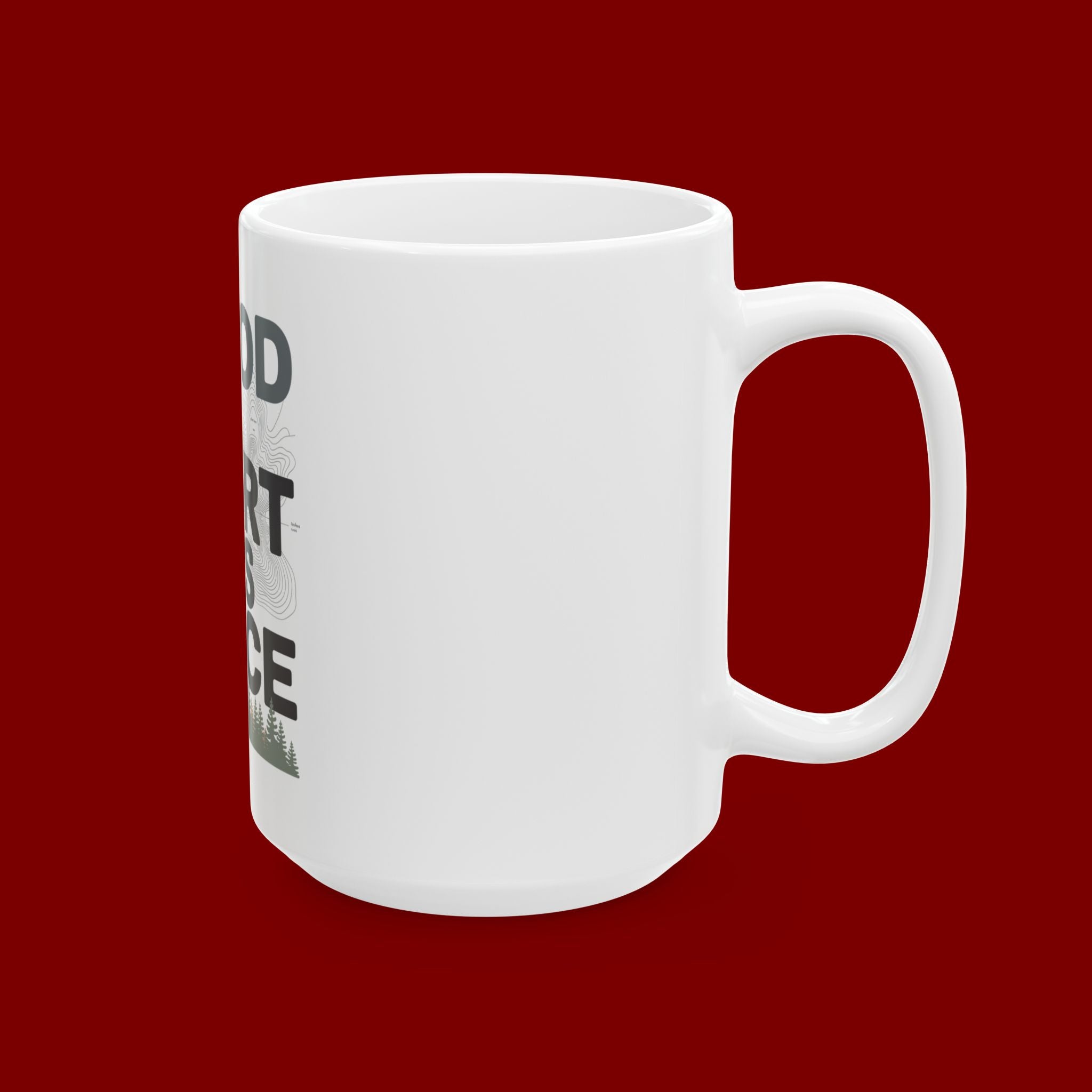Christian Inspirational Mug - "In God The Heart Finds Peace" Ceramic Coffee Cup (11oz, 15oz)