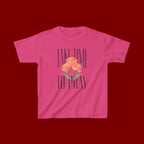 Kids Tee — "Take Time to Pray" Floral Christian Shirt