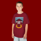 Kids Tee - "Return to God" Roadway Graphic Religious Youth Shirt