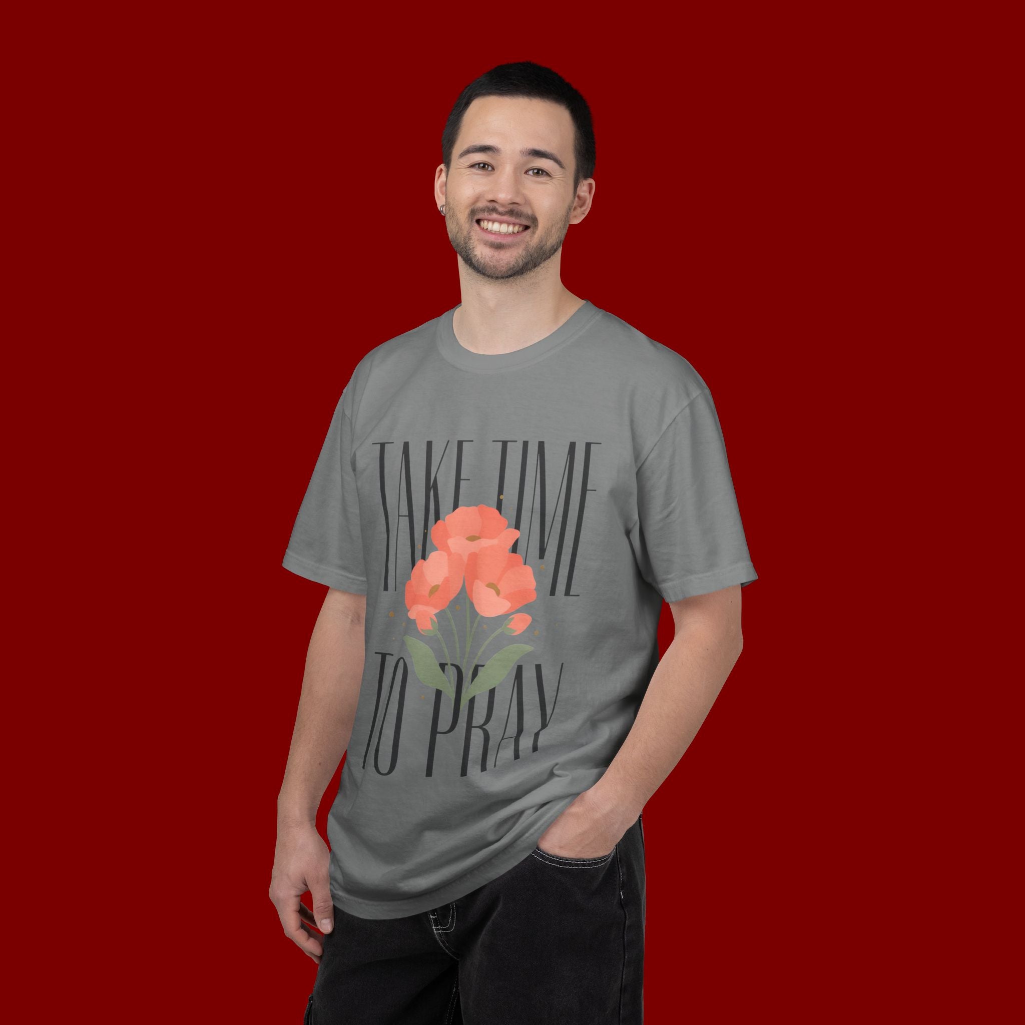 Take Time to Pray Floral T-Shirt — Christian Faith Graphic Tee