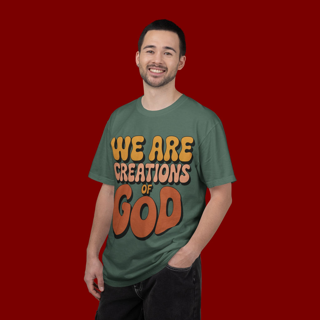 We Are Creations of God T-Shirt — Retro Faith Graphic Tee