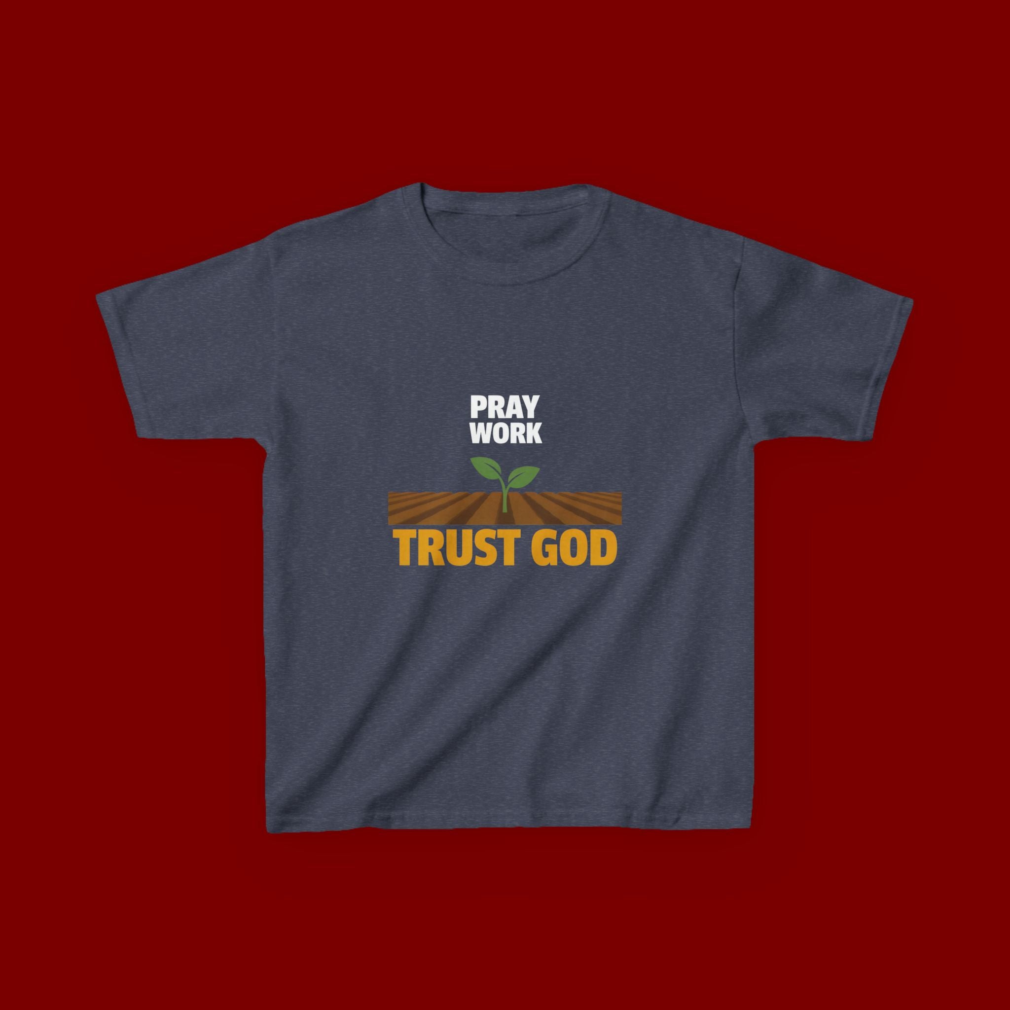 Kids Tee — "Trust God" Sprout Graphic