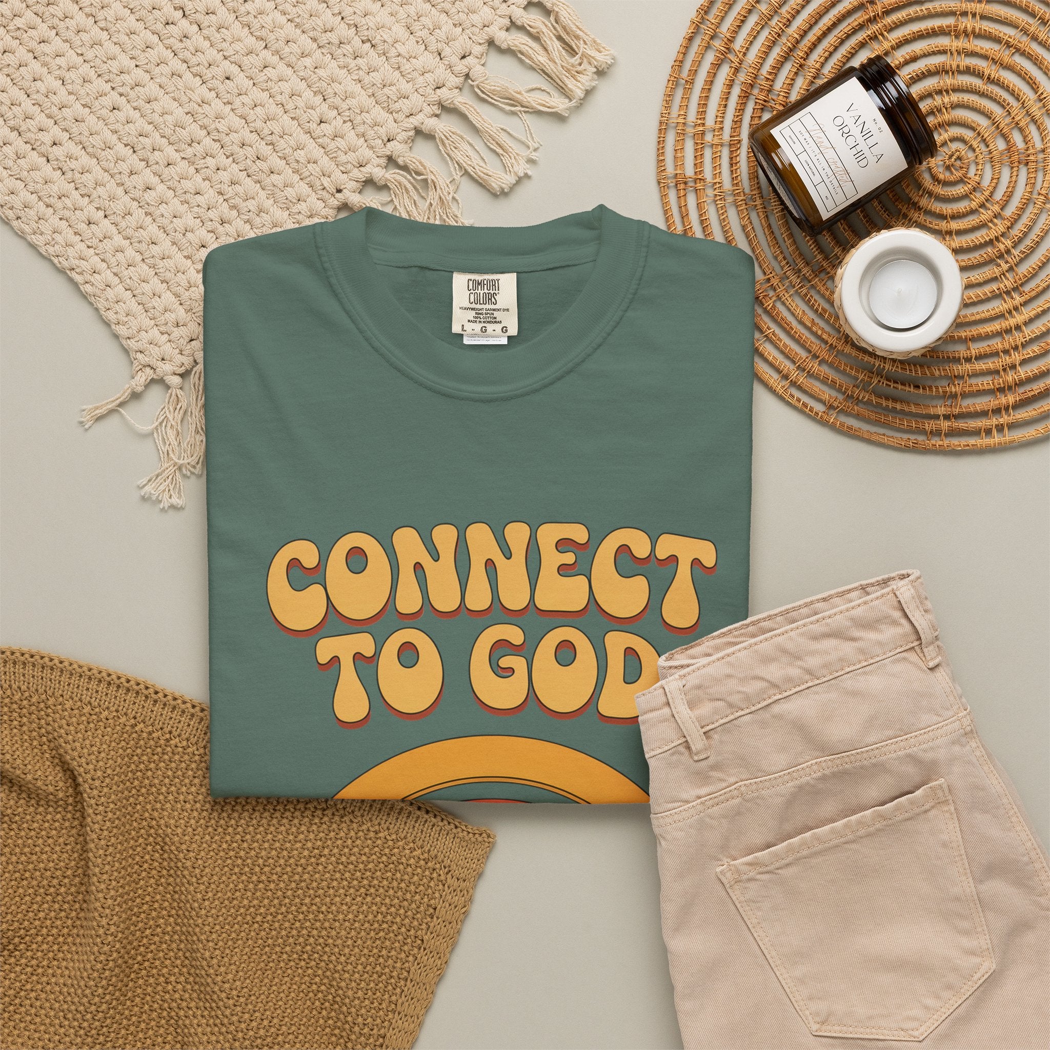 Connect to God T-Shirt — "The Password Is Prayer" Retro Faith Tee