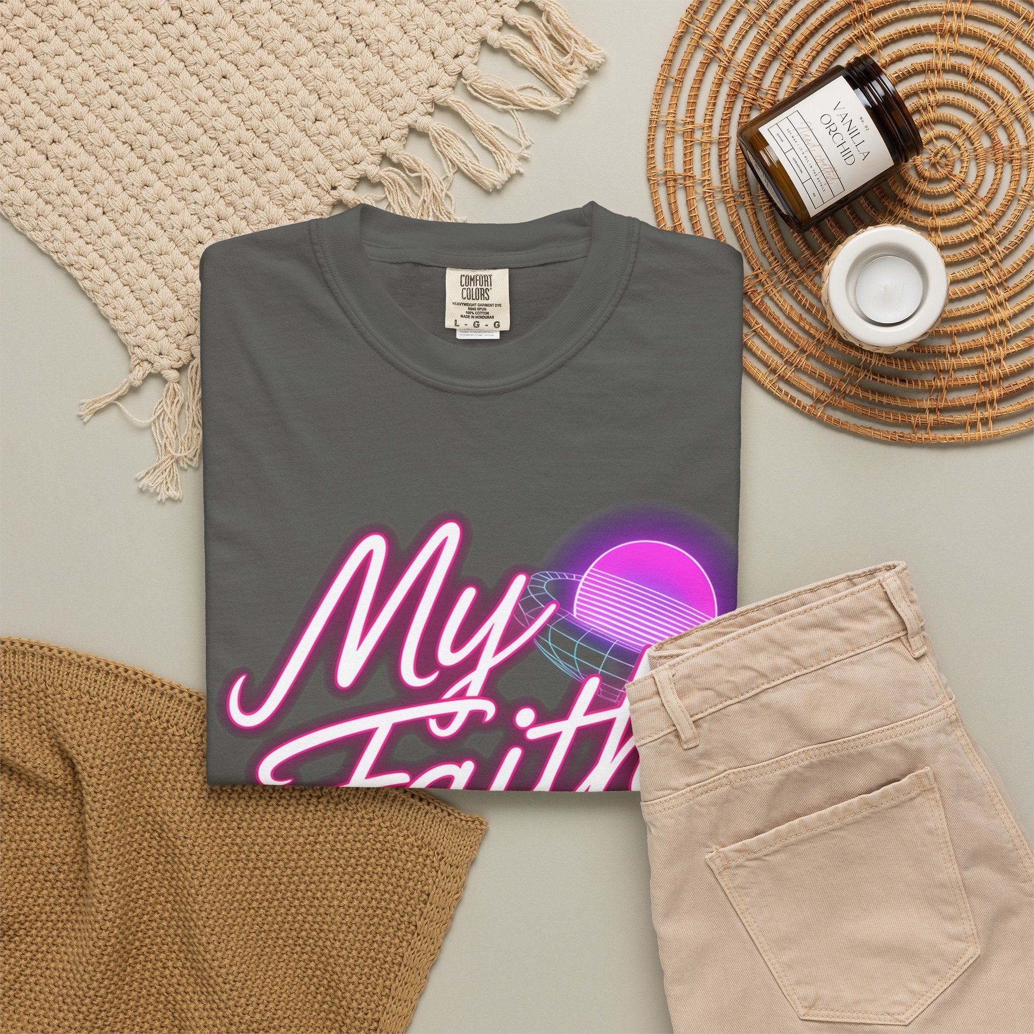 Faith T-Shirt — "My Faith in God Is Solid" Retro Graphic Tee