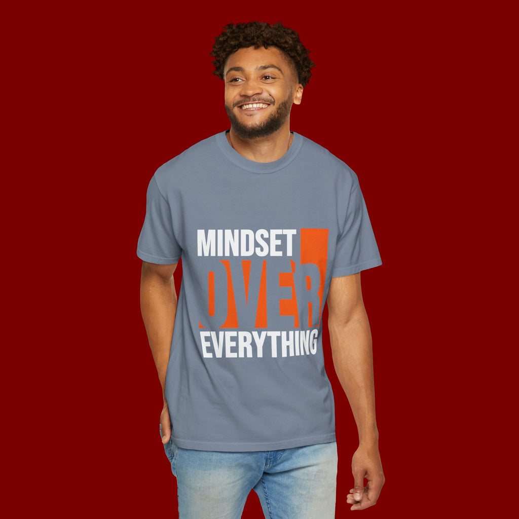 OVER Block Graphic T-Shirt — Bold Orange Minimalist Tee