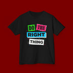 Kids Tee - "Do The Right Thing" Bold Colorblock Graphic