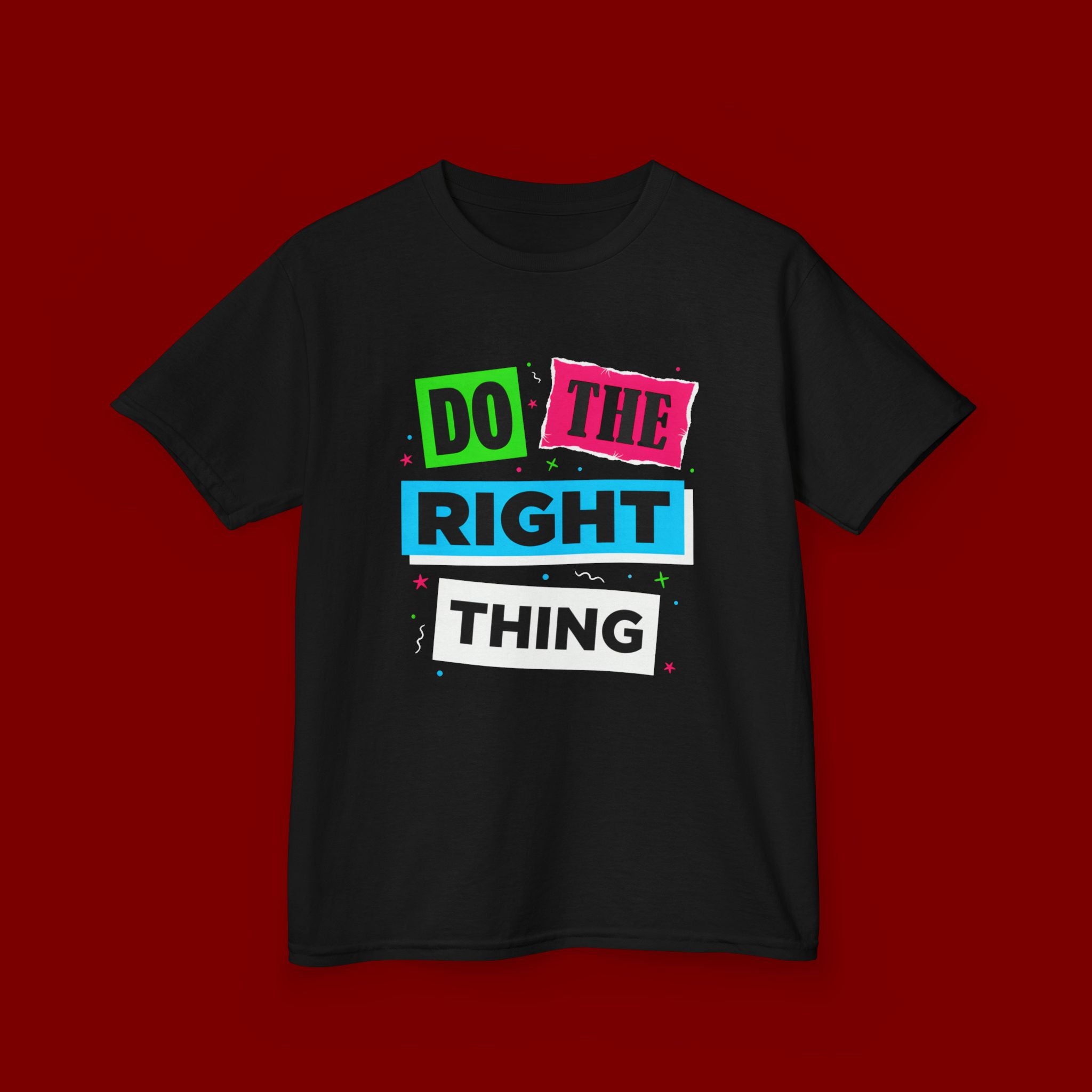 Kids Tee - "Do The Right Thing" Bold Colorblock Graphic