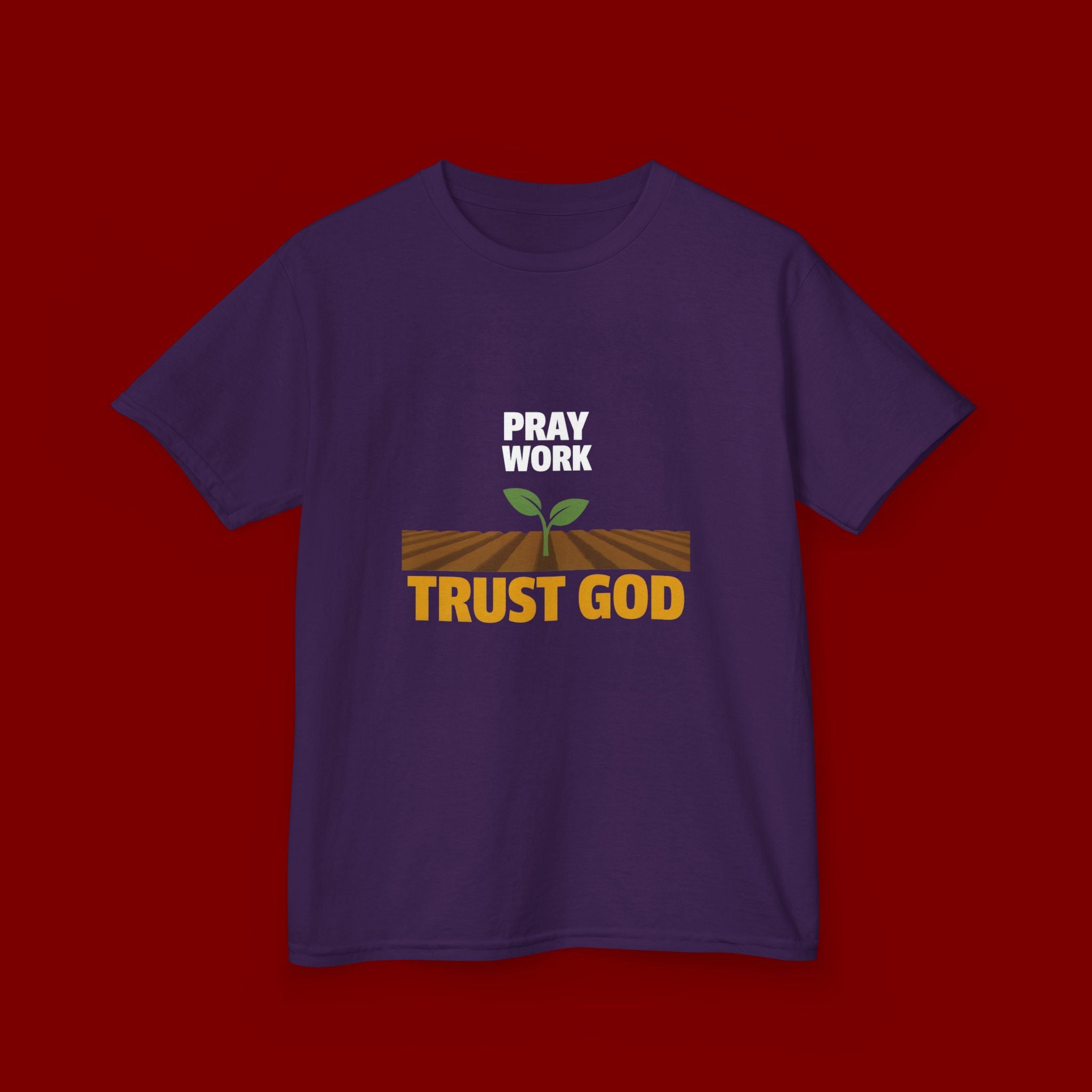 Kids Tee — "Trust God" Sprout Graphic