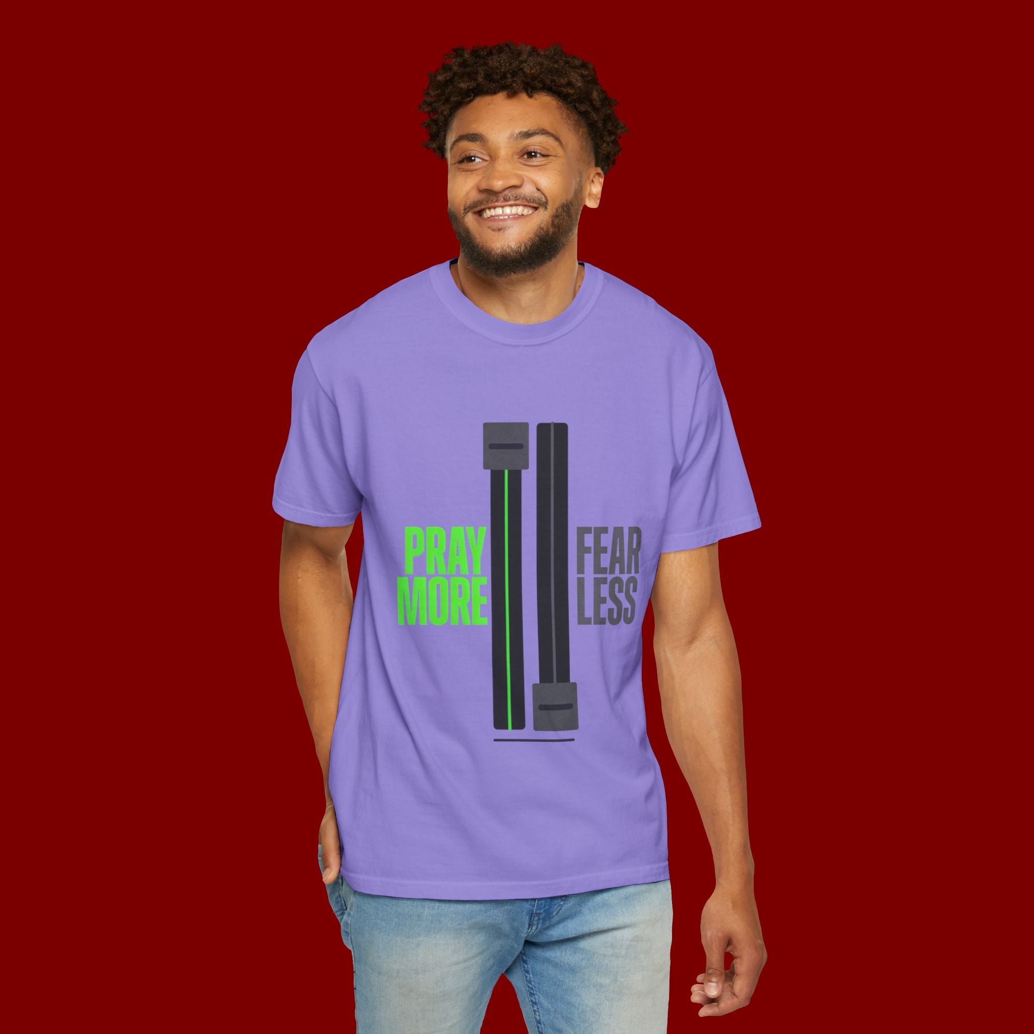 Pray More Fear Less T-Shirt — Inspirational Faith Graphic Tee