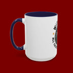 With God All Things Are Possible Accent Coffee Mug — Inspirational Faith Mountain Mug (11/15oz)