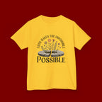 Kids Tee — “Faith Makes the Impossible Possible” Floral Inspirational Shirt