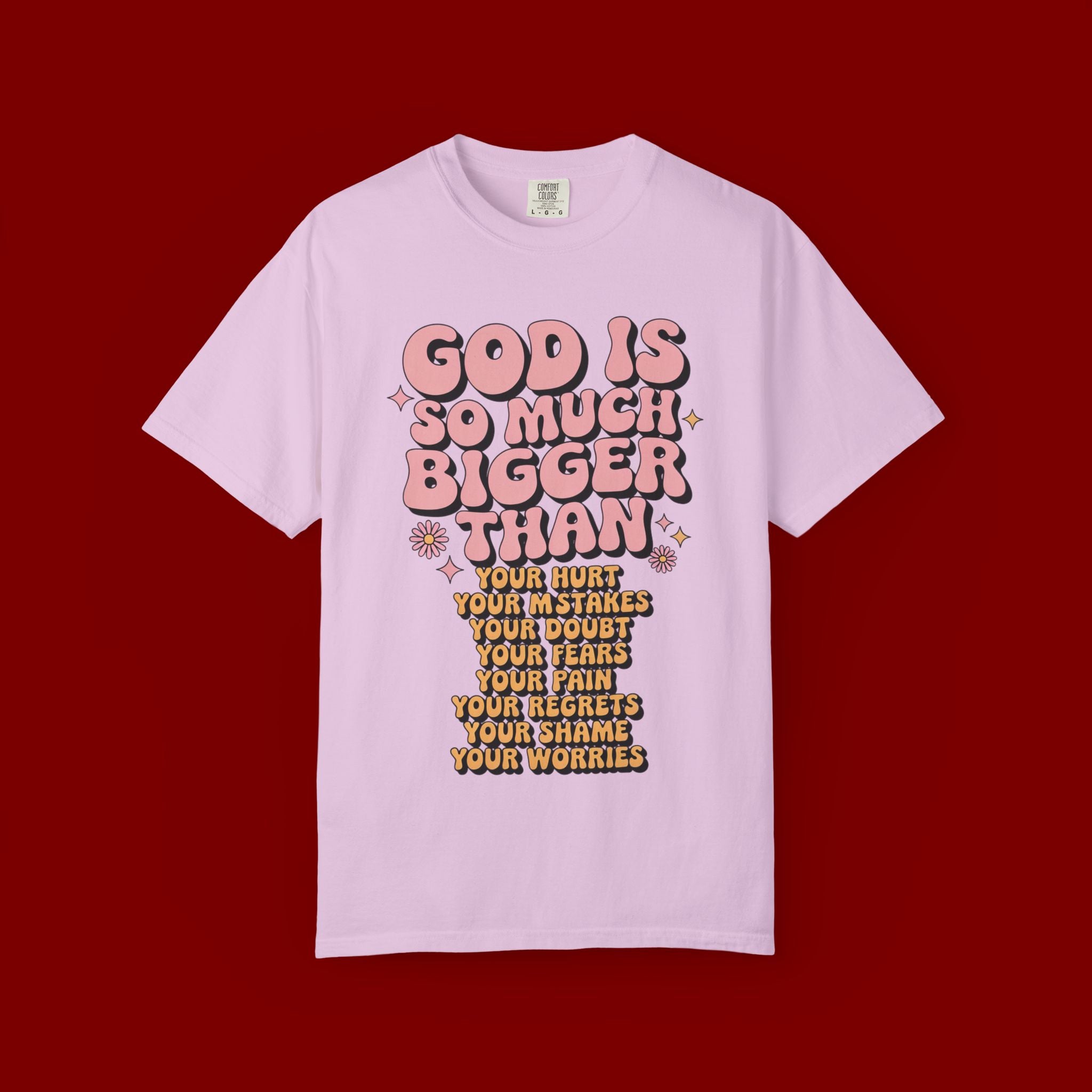 God Is So Much Bigger Tee — Retro Faith Graphic T-Shirt