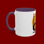 Accent Coffee Mug — "Focus On The Positive" Motivational Mug