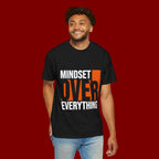 OVER Block Graphic T-Shirt — Bold Orange Minimalist Tee